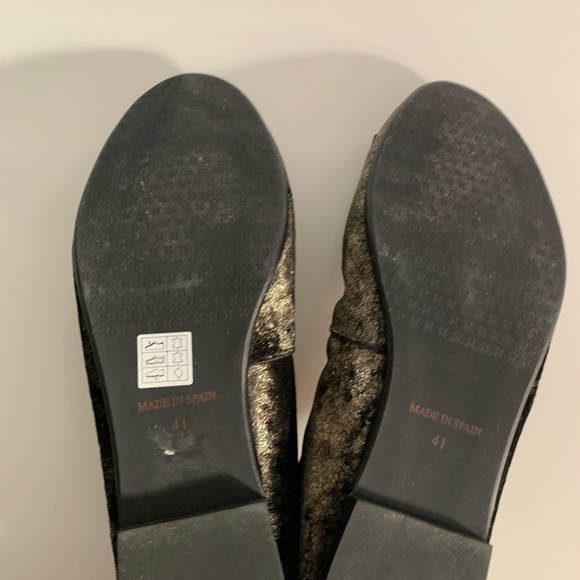Blublonc Gold velvet ballerina flats size 41 - Picture 5 of 7
